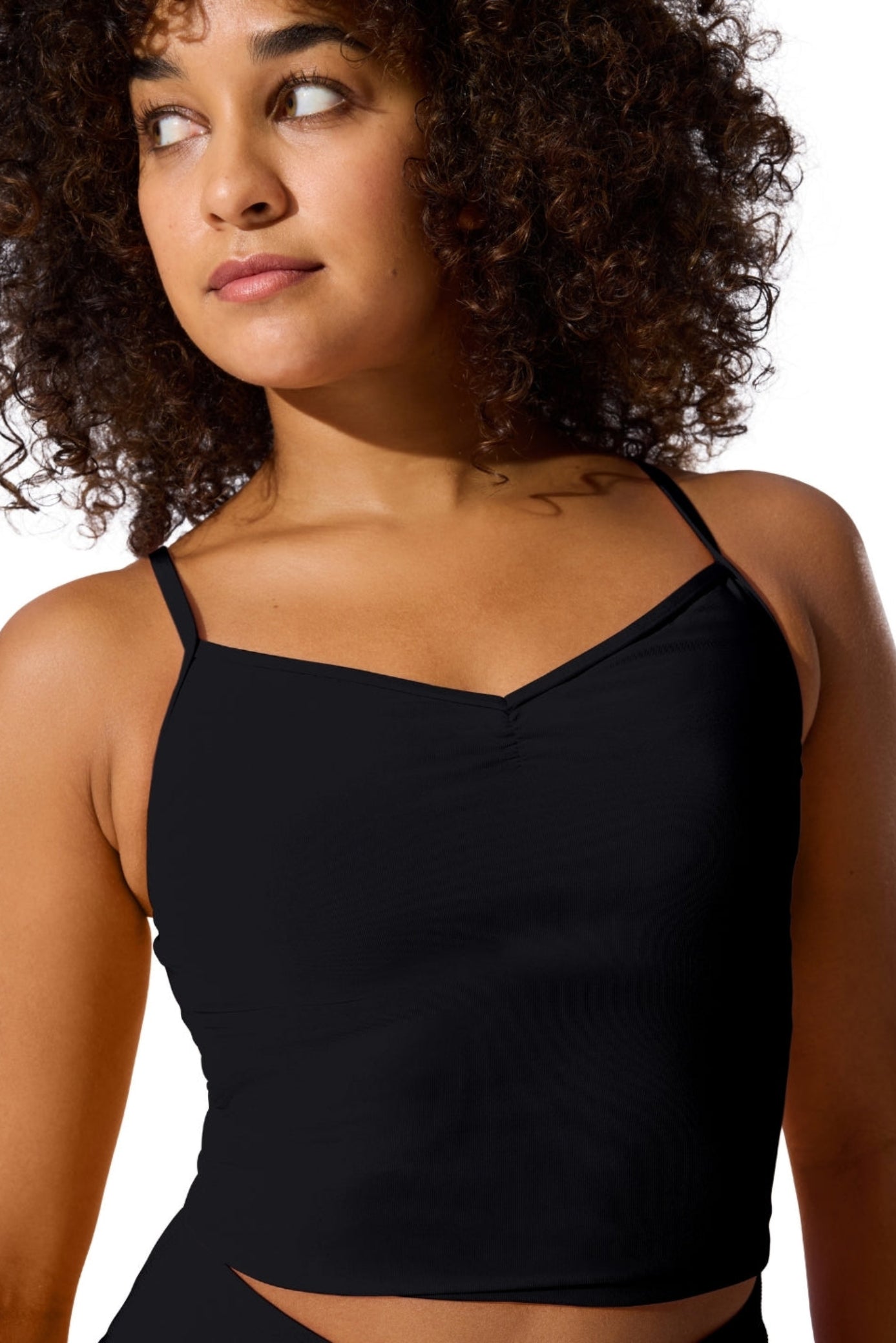 Ballerina Pinch Camisole Black front view
