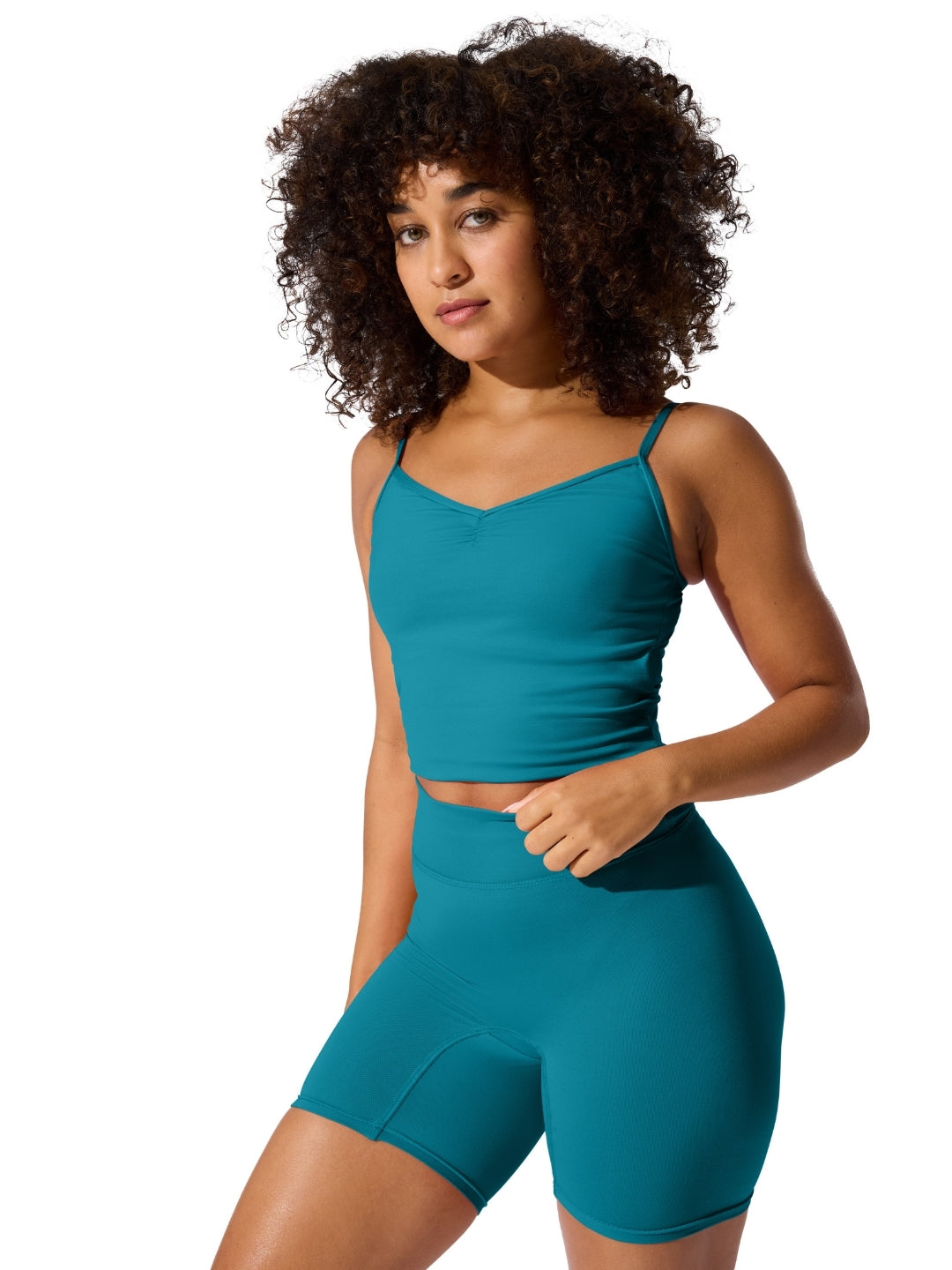 Ballerina Pinch Camisole Teal front view