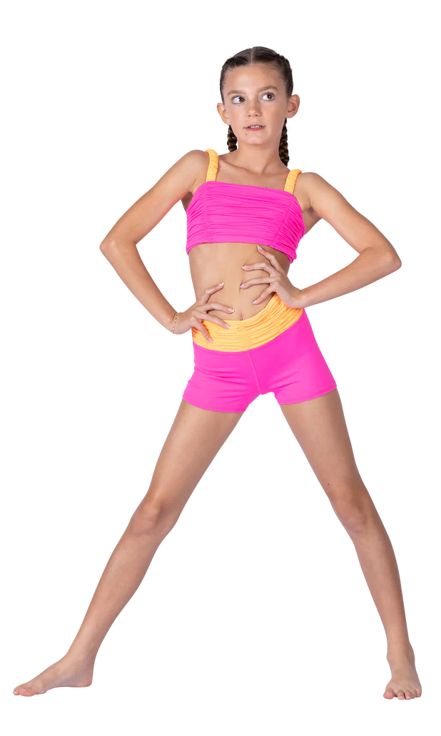 Sassy Scrunch Short Sherbert Dream front view