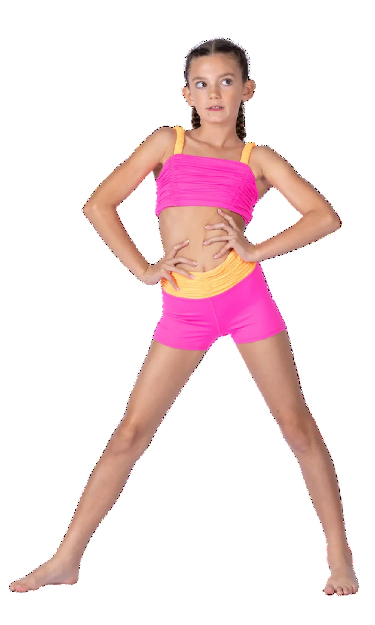 Sassy Scrunch Short Sherbert Dream front view