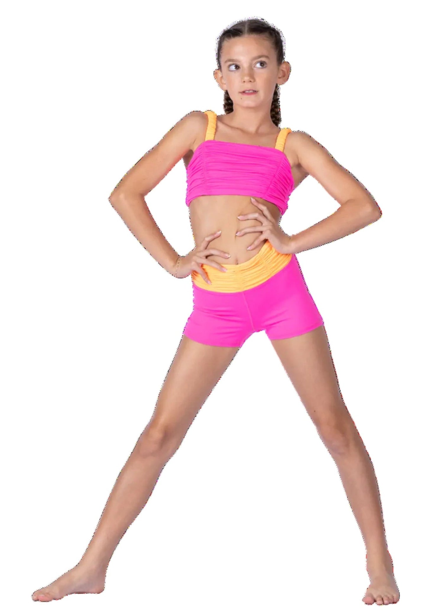 Sassy Scrunch Short Sherbert Dream front view