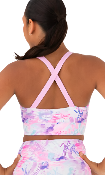 Breathe Deeply Cropped Singlet Infusion Print back view