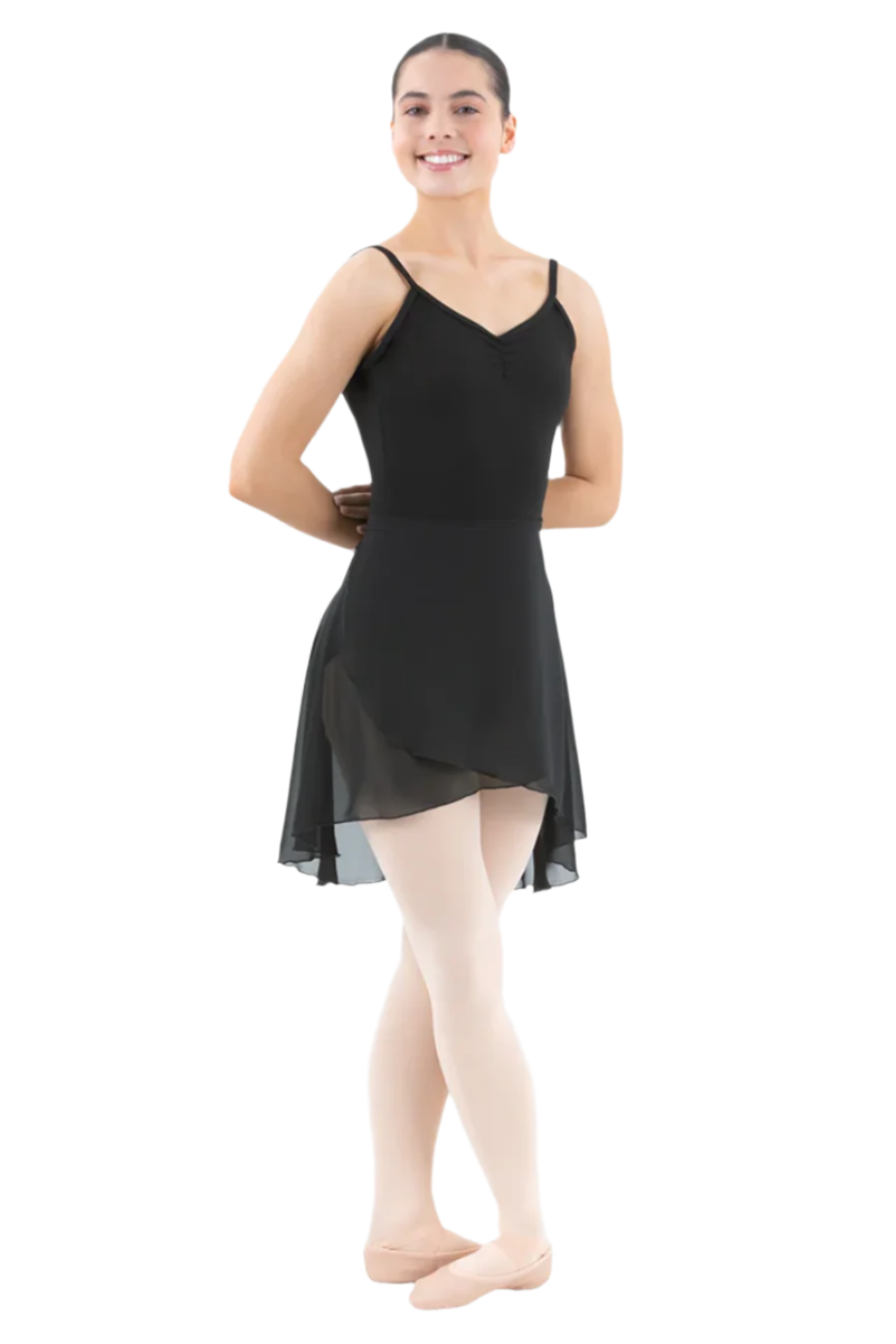 Chiffon Wrap Skirt Black lifestyle view
