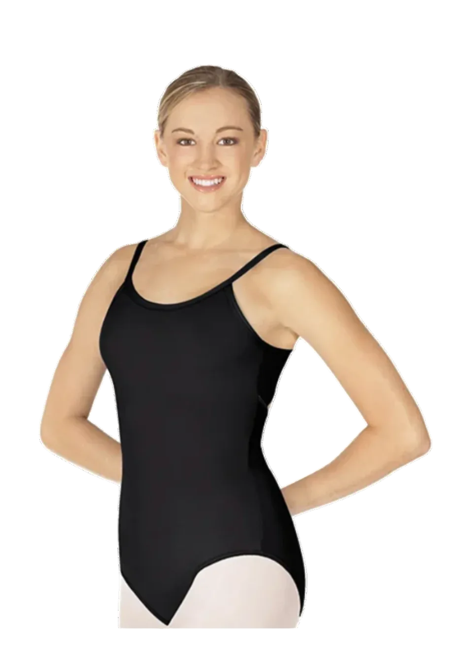 Trestle Back Leotard Black front view