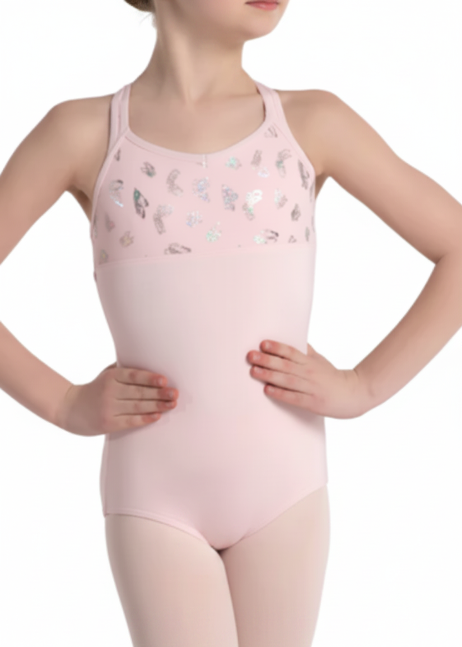 Yara Leotard Pink front view