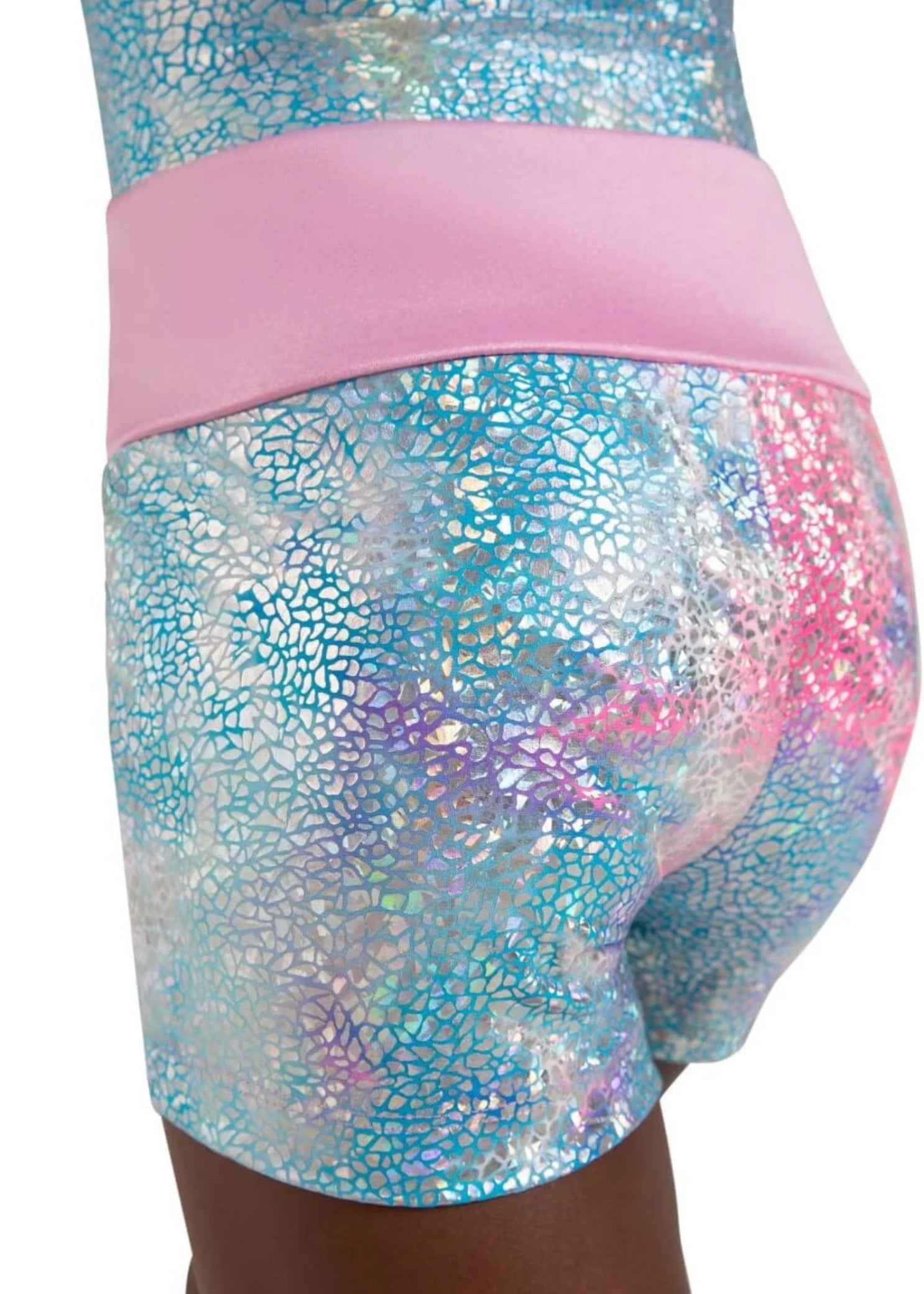 Shimmer Short Pink Unicorn Sparkle back view
