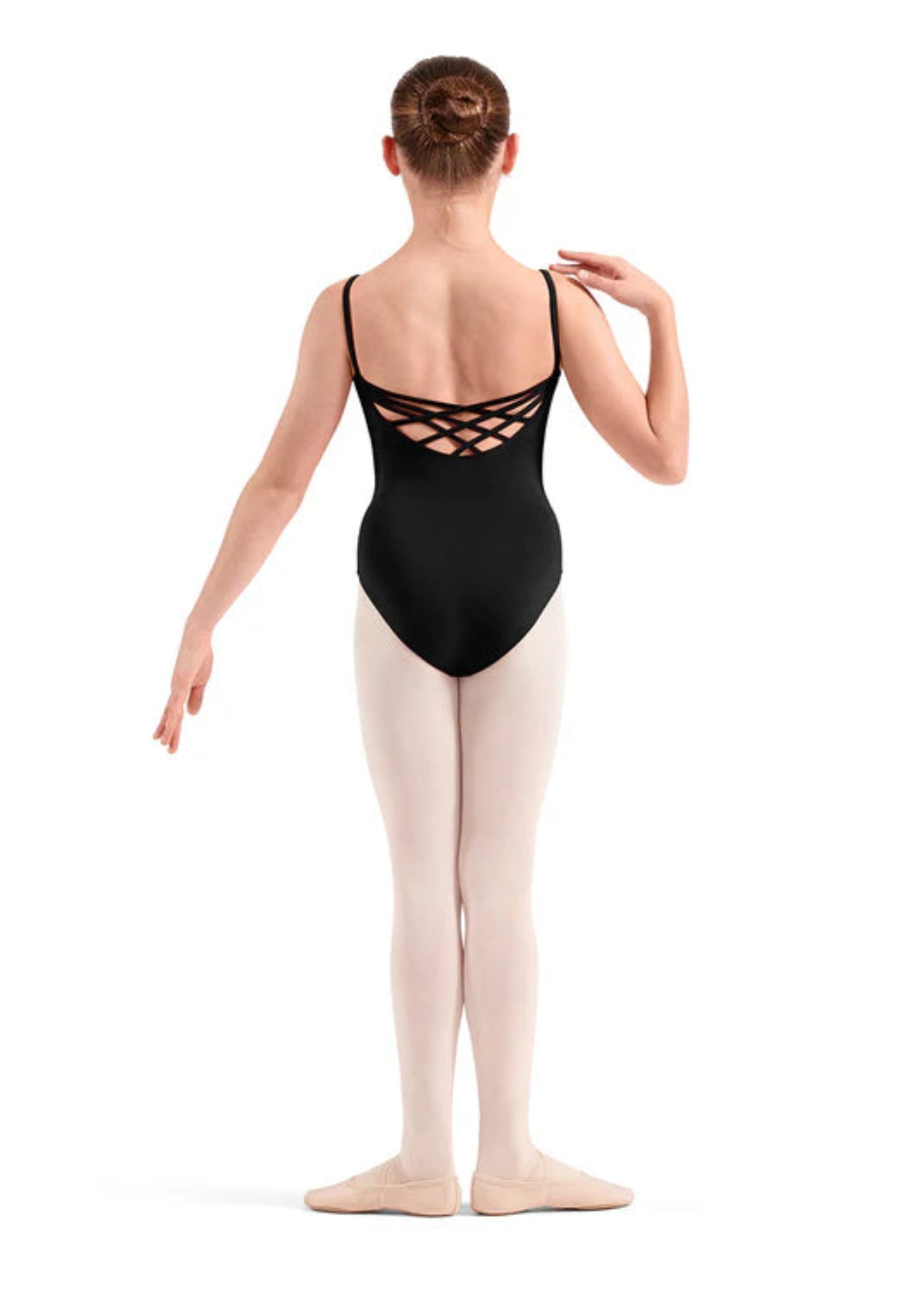 Strappy Camisole Leotard Black back view