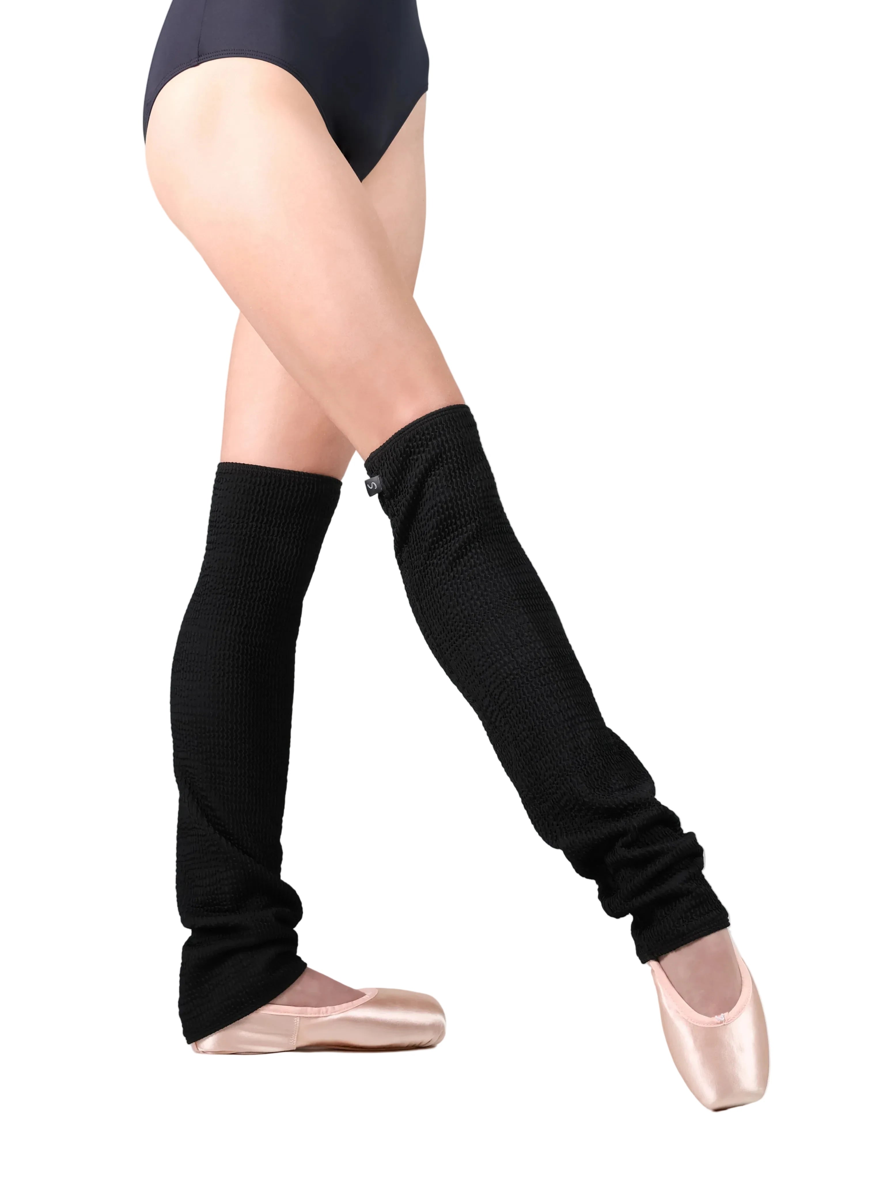 Textured Legwarmers Black