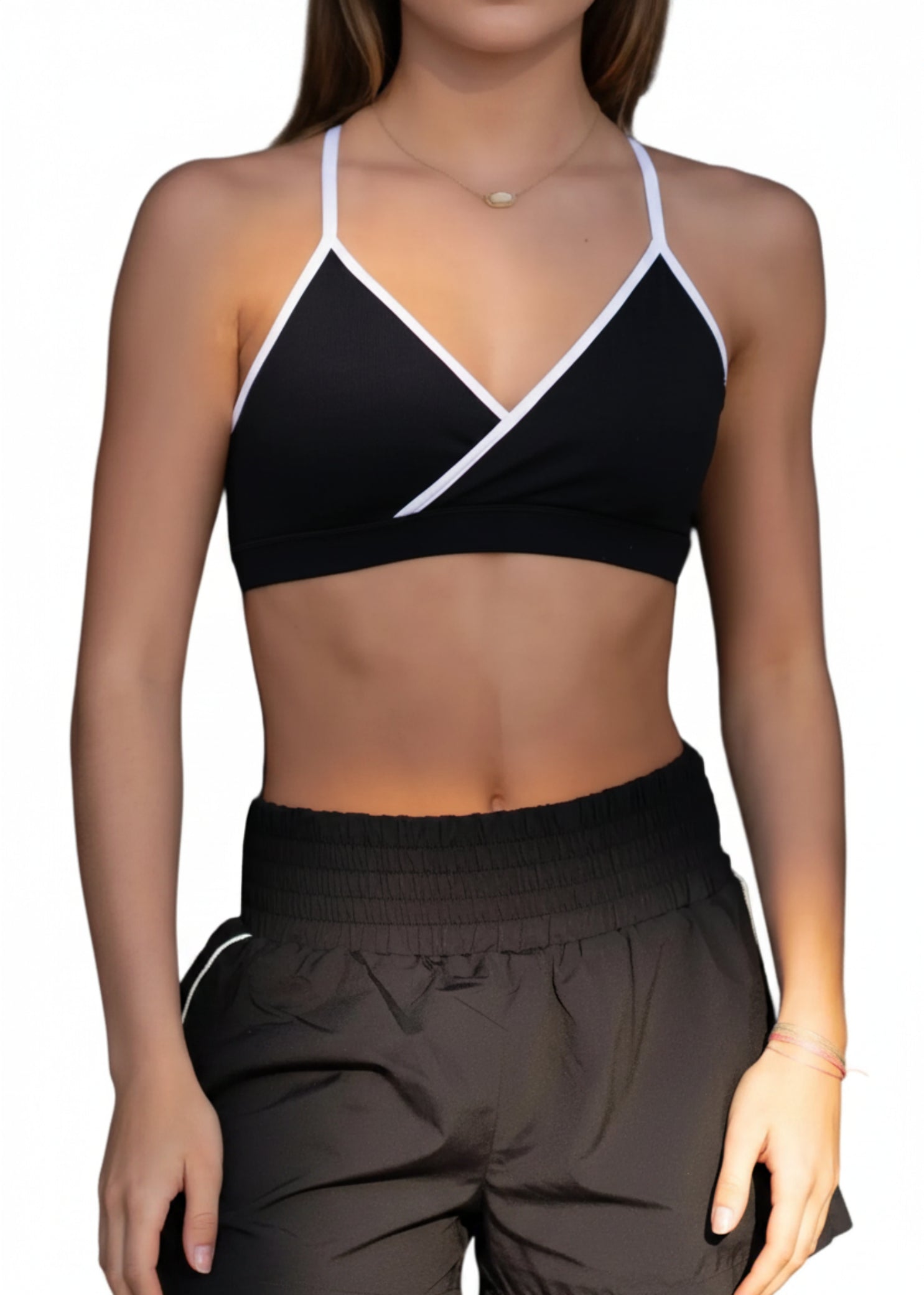 Tri Top Black and White front view