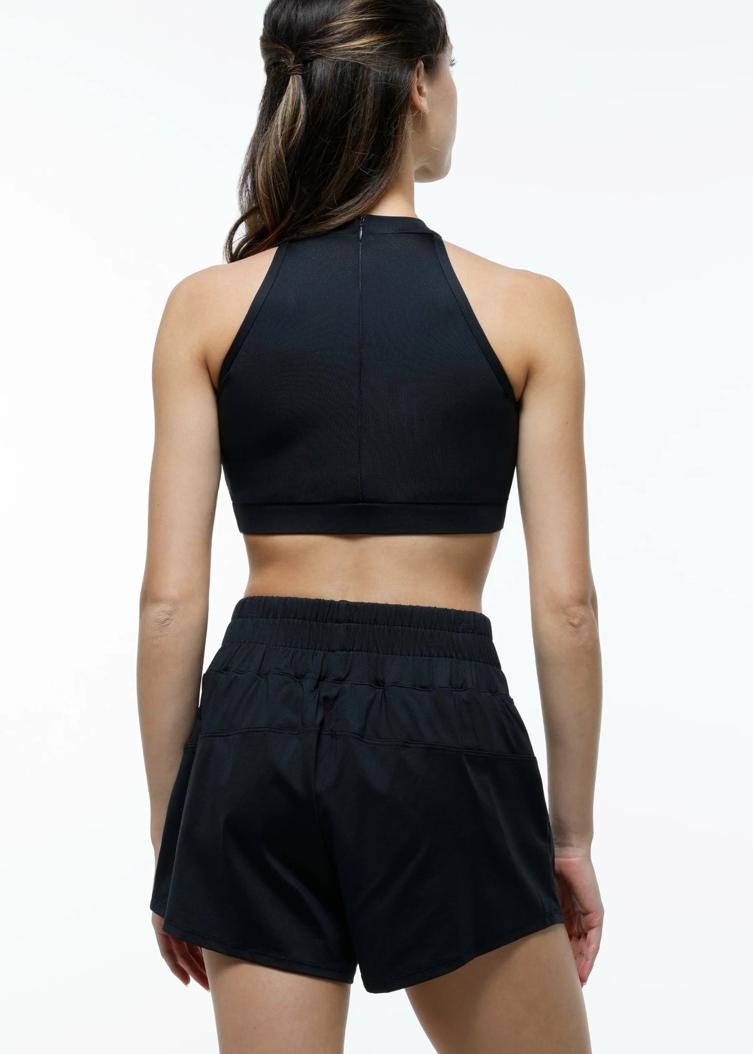 Varsity Lounge Short Black back view