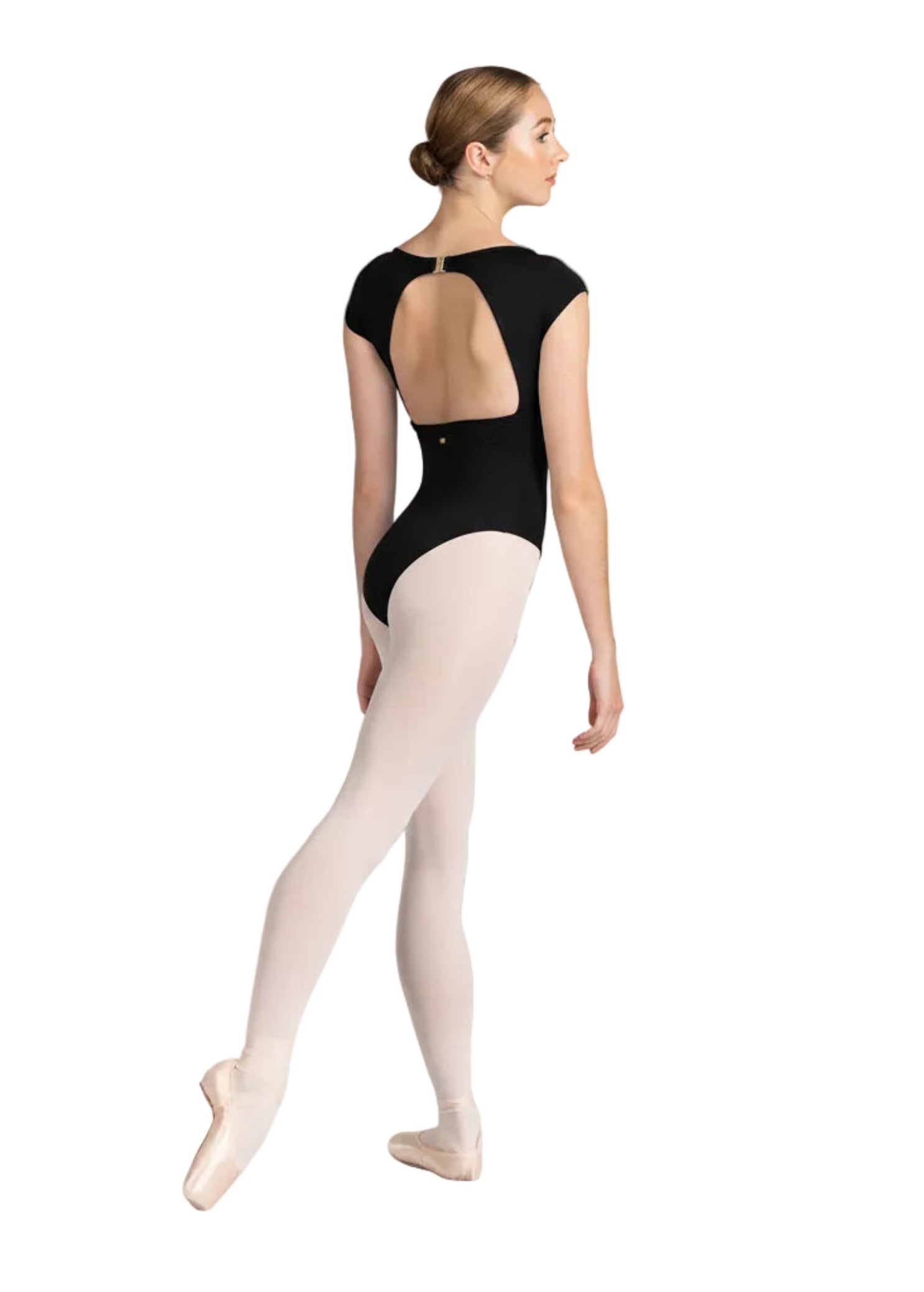 Miami Boat Neck Leotard Black back view