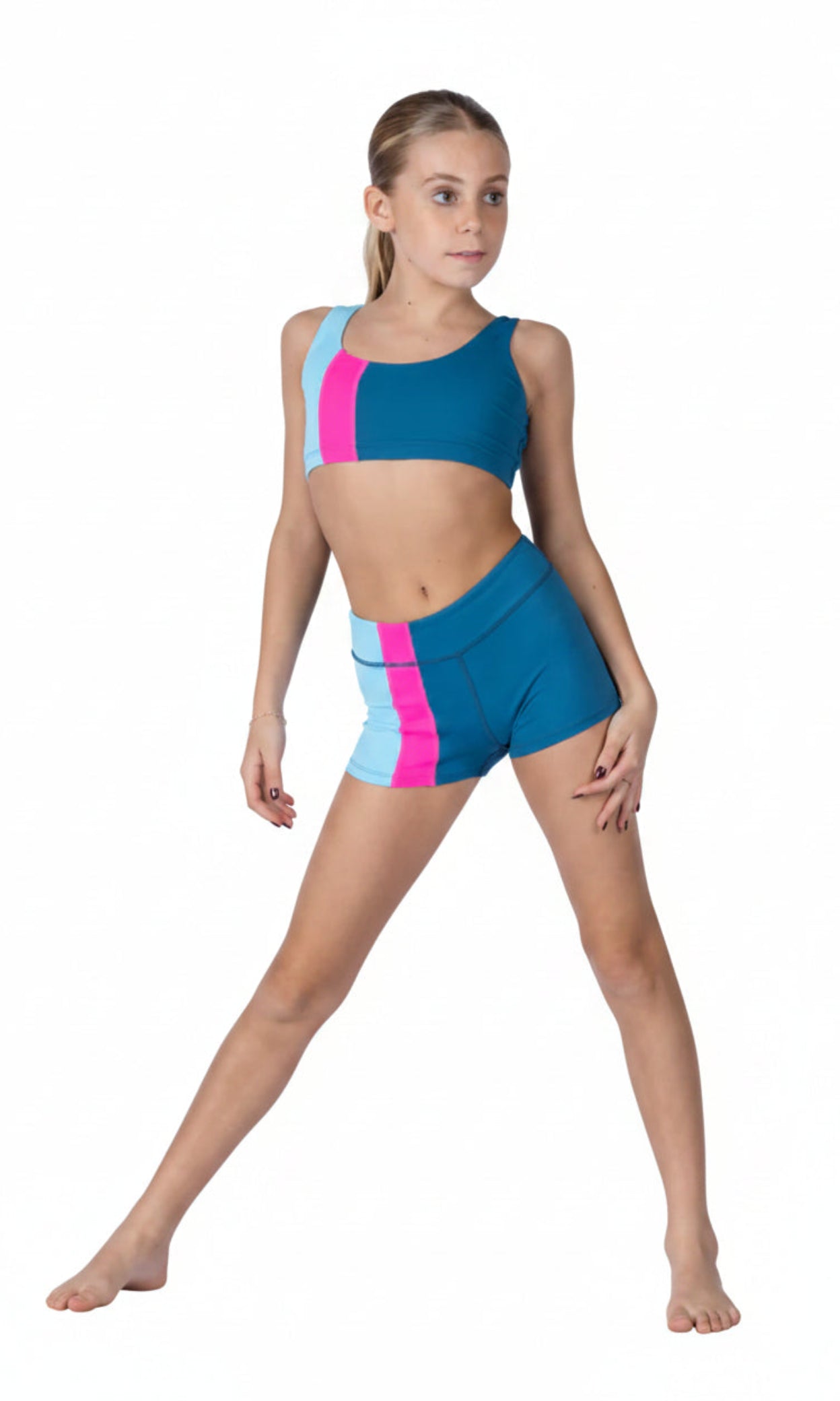 Wave Short Teal Pop front view