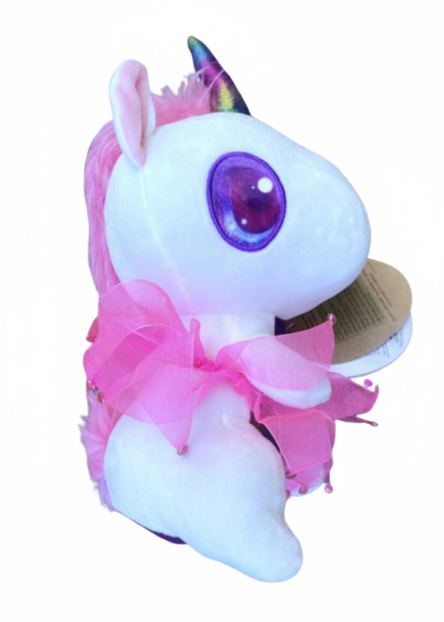 Plush Unicorn with Scrunchie side view