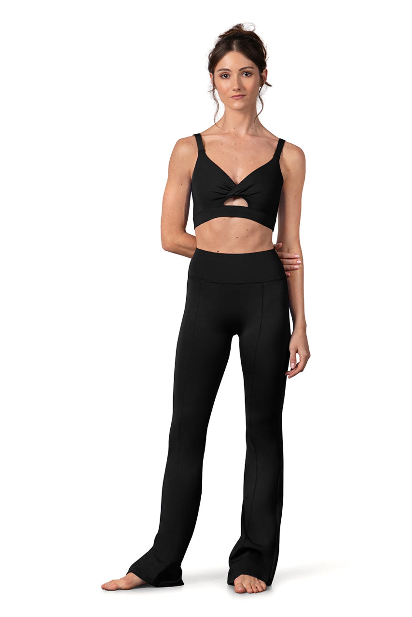 Vivian Crop Top Black front view