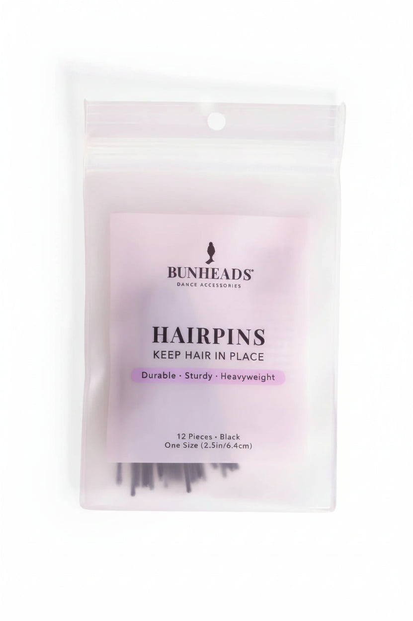 2.5" Hair Pins black 12-piece pack