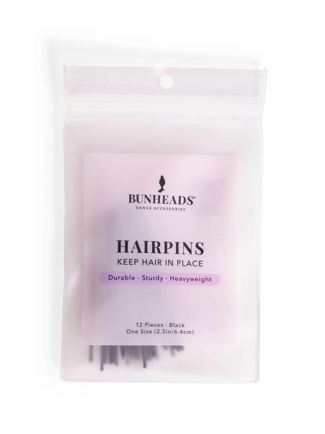 2.5" Hair Pins black 12-piece pack