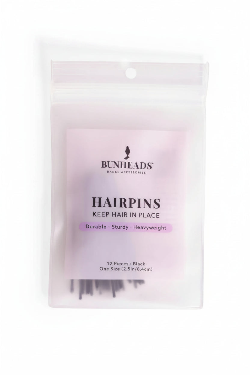 2.5" Hair Pins black 12-piece pack