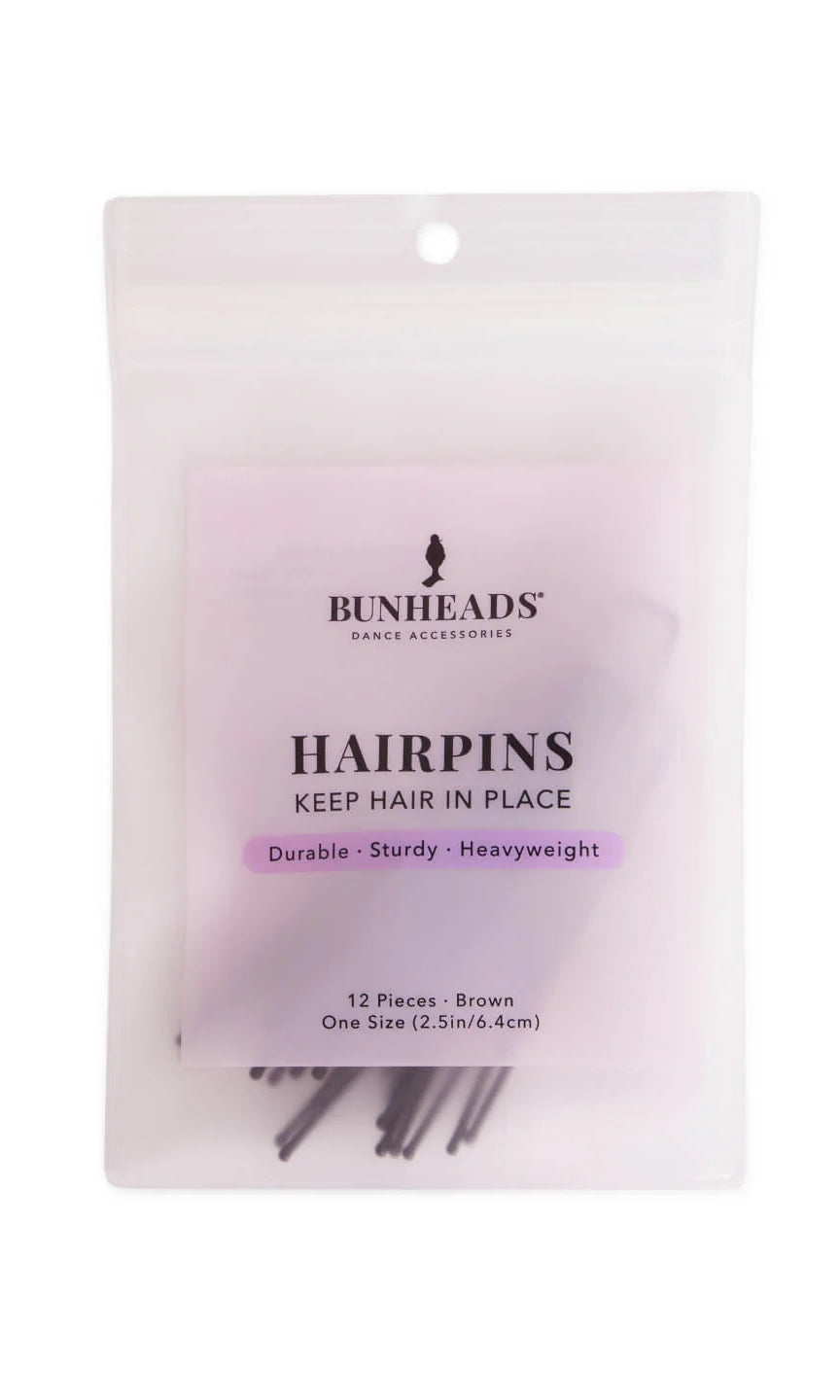 2.5" Hair Pins brown 12-piece pack