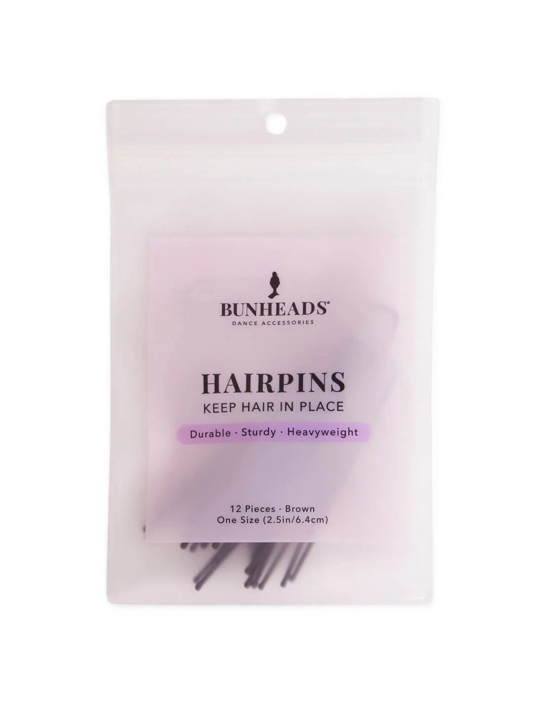 2.5" Hair Pins brown 12-piece pack