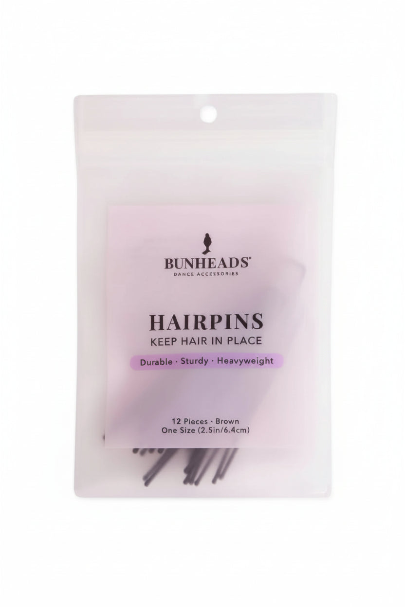2.5" Hair Pins brown 12-piece pack