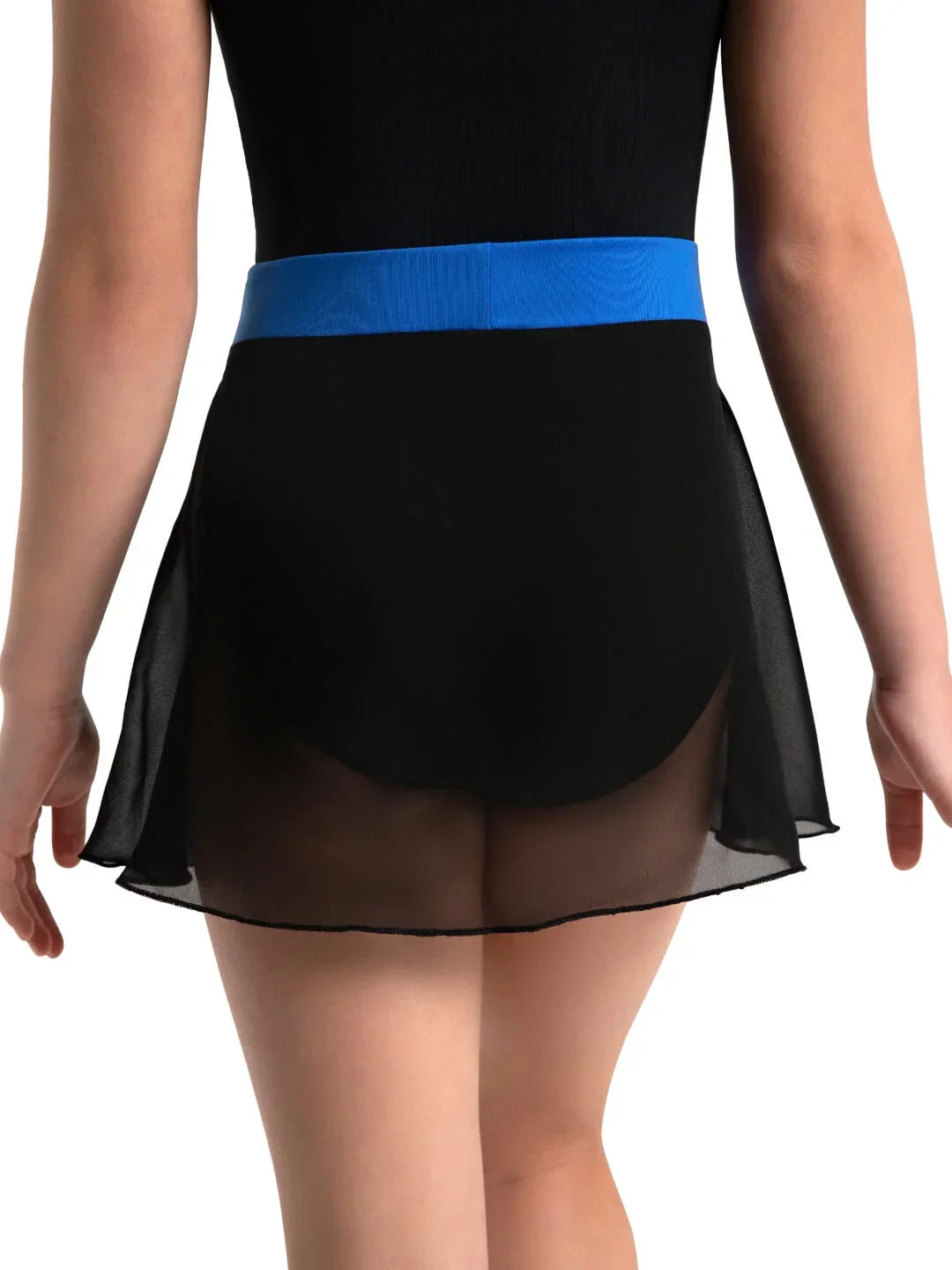 Pull On Skirt Black / Royal back view
