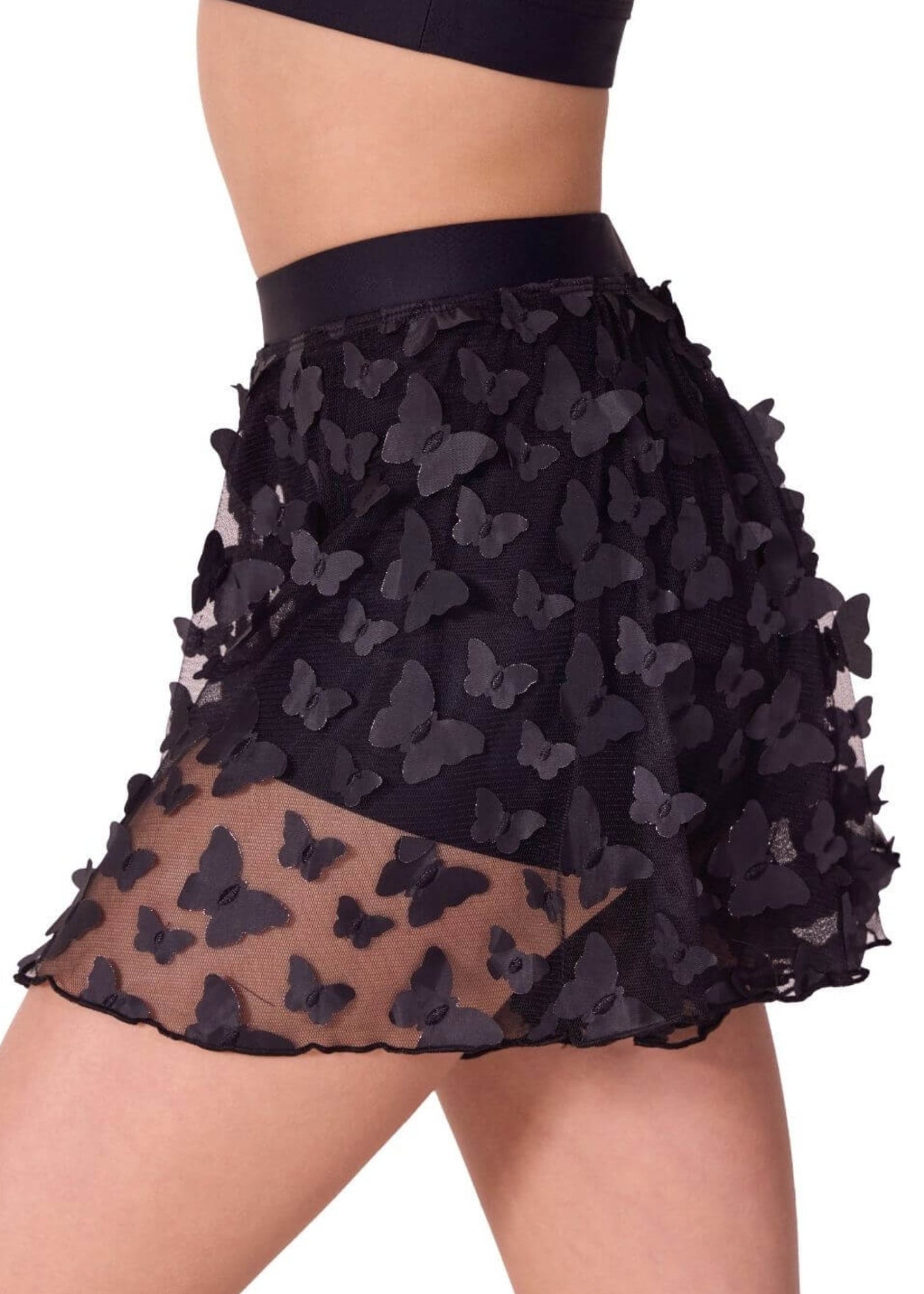 Flutter Flit Skort Black side view