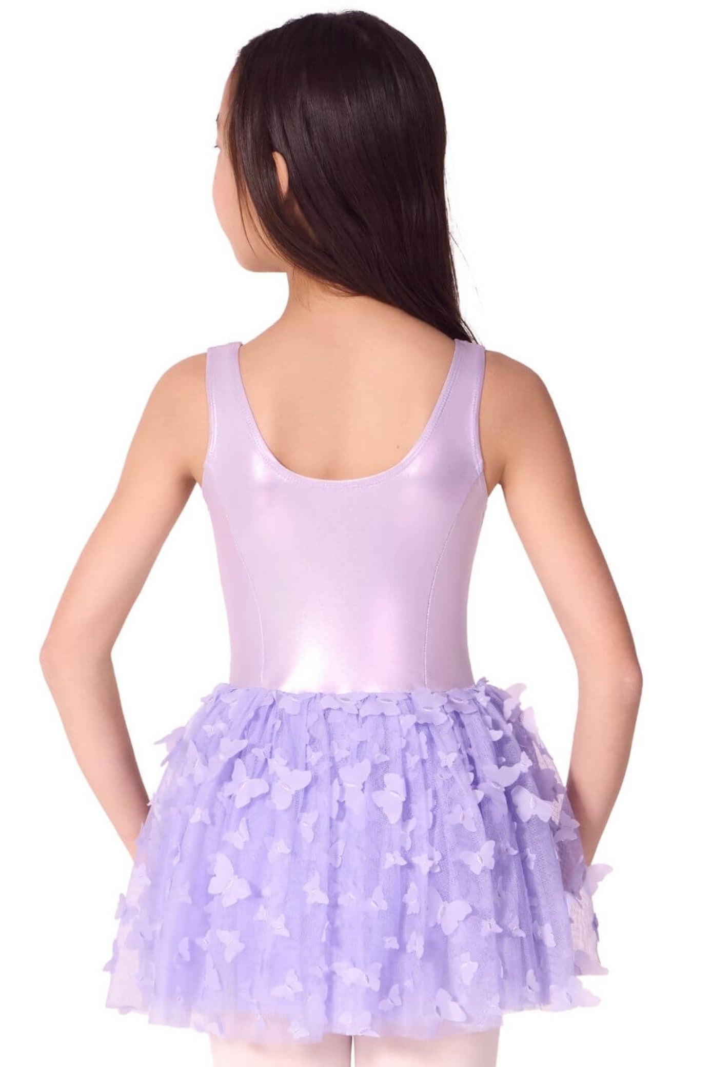 Monarch Tank Tutu Dress Lavender back view