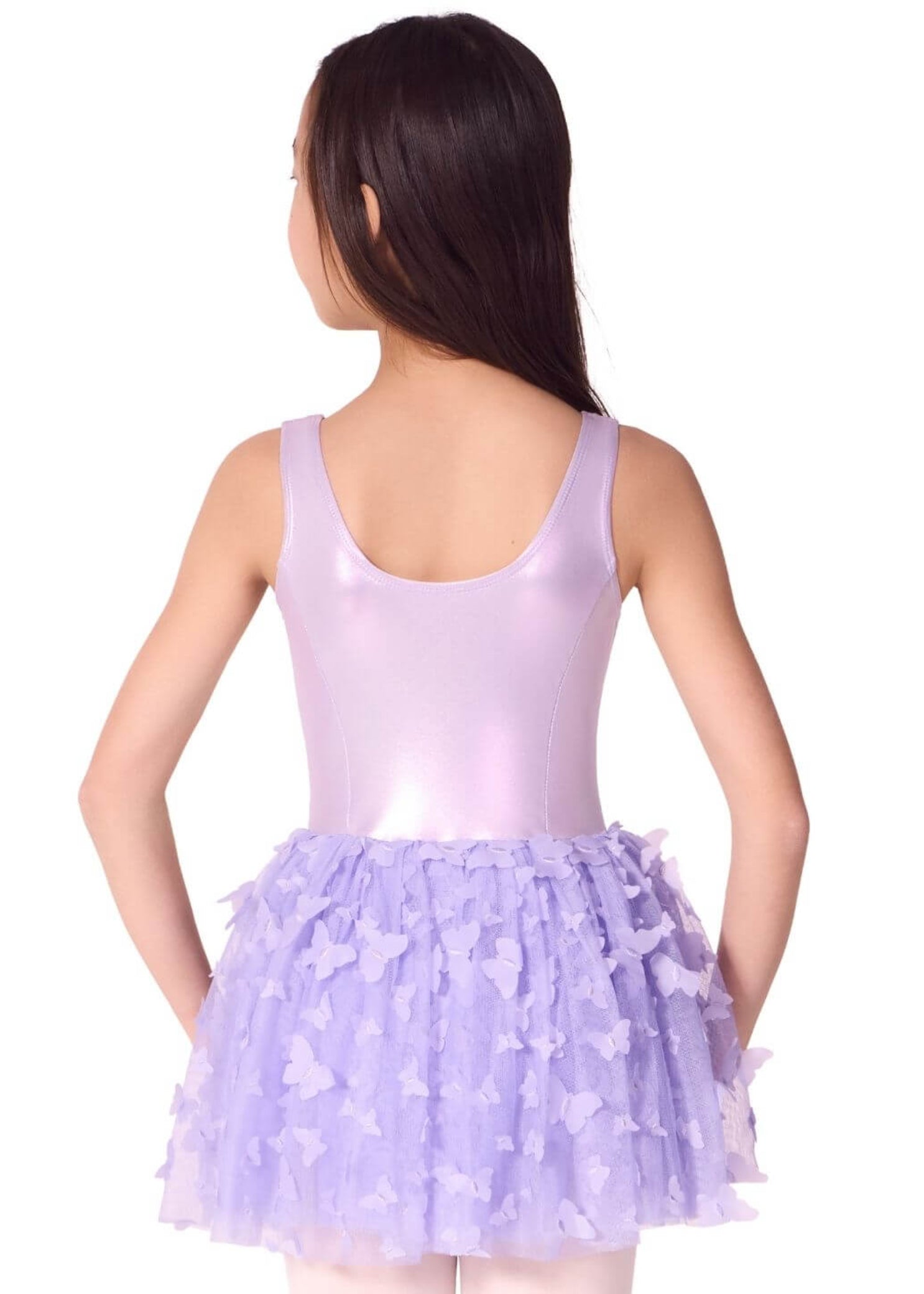Monarch Tank Tutu Dress Lavender back view