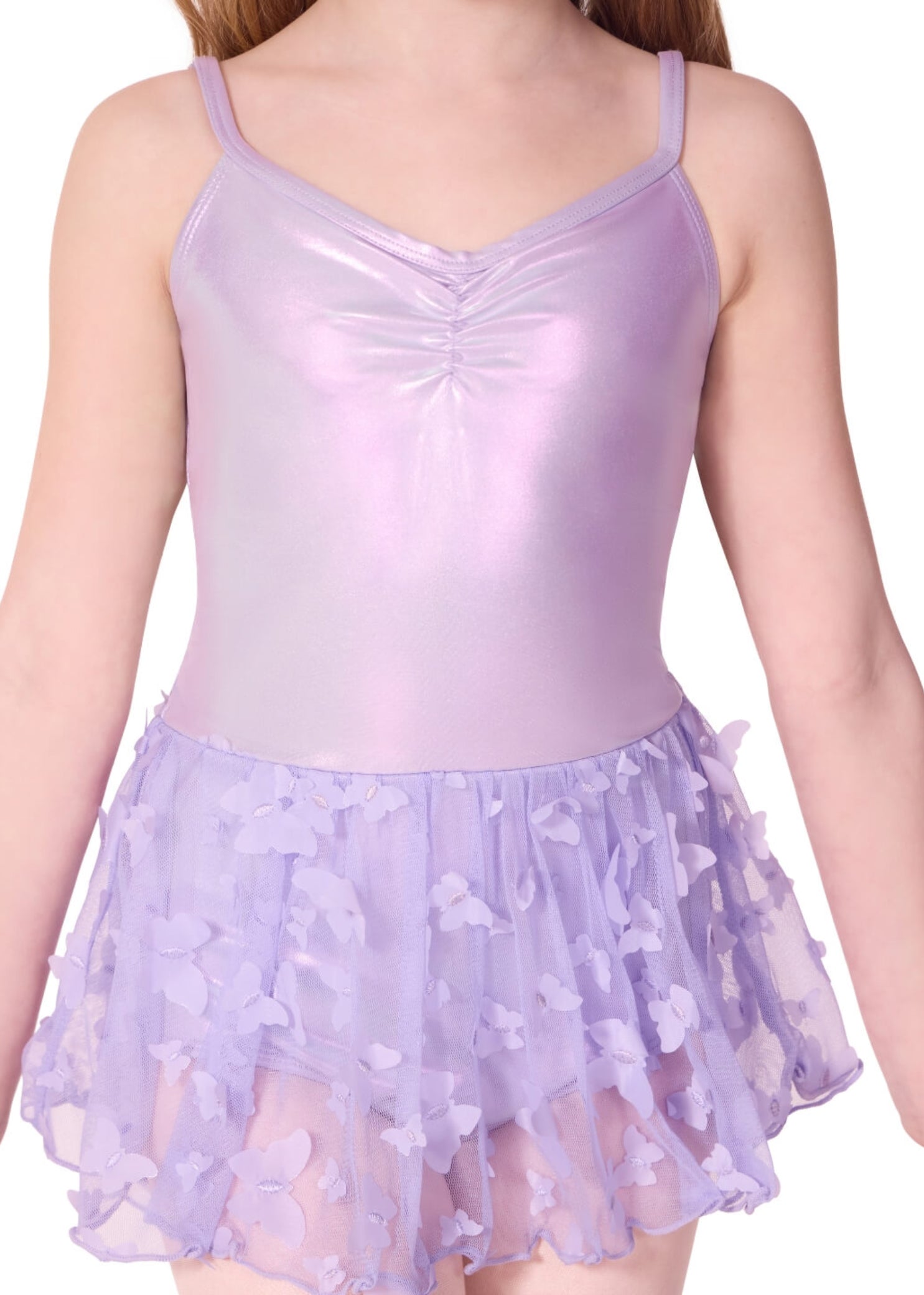 Swallowtail Dress Lavender front view