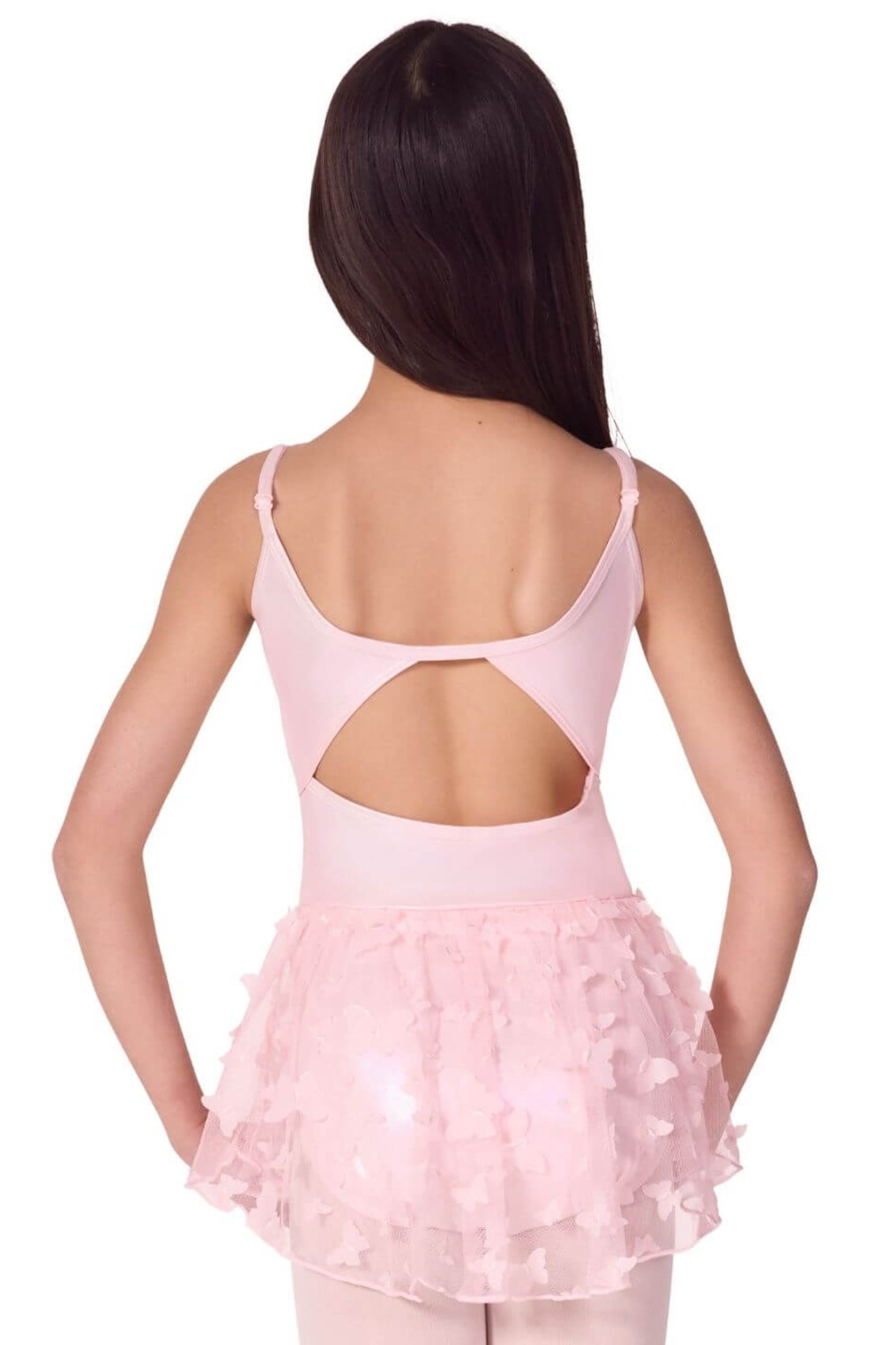 Swallowtail Dress Pink back view