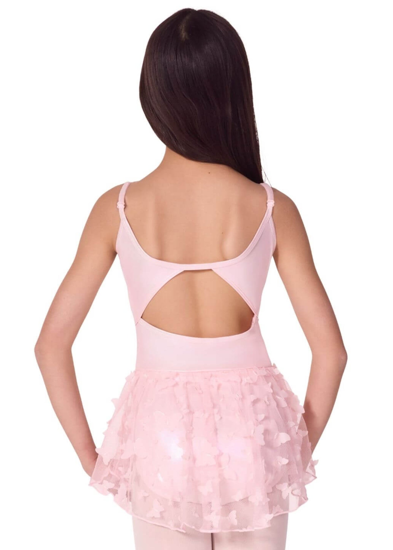 Swallowtail Dress Pink back view