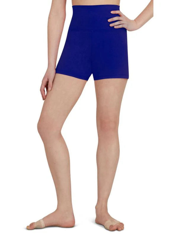 High Waisted Short Royal front view