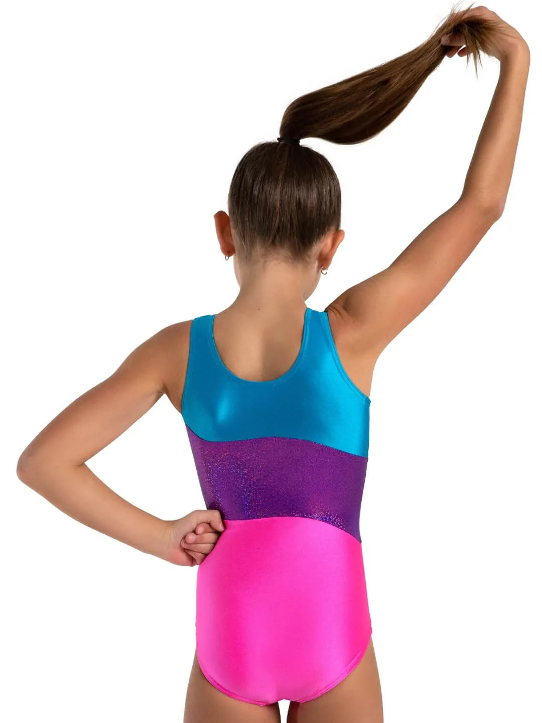 3 Panel Tank Leotard Multicolor back view