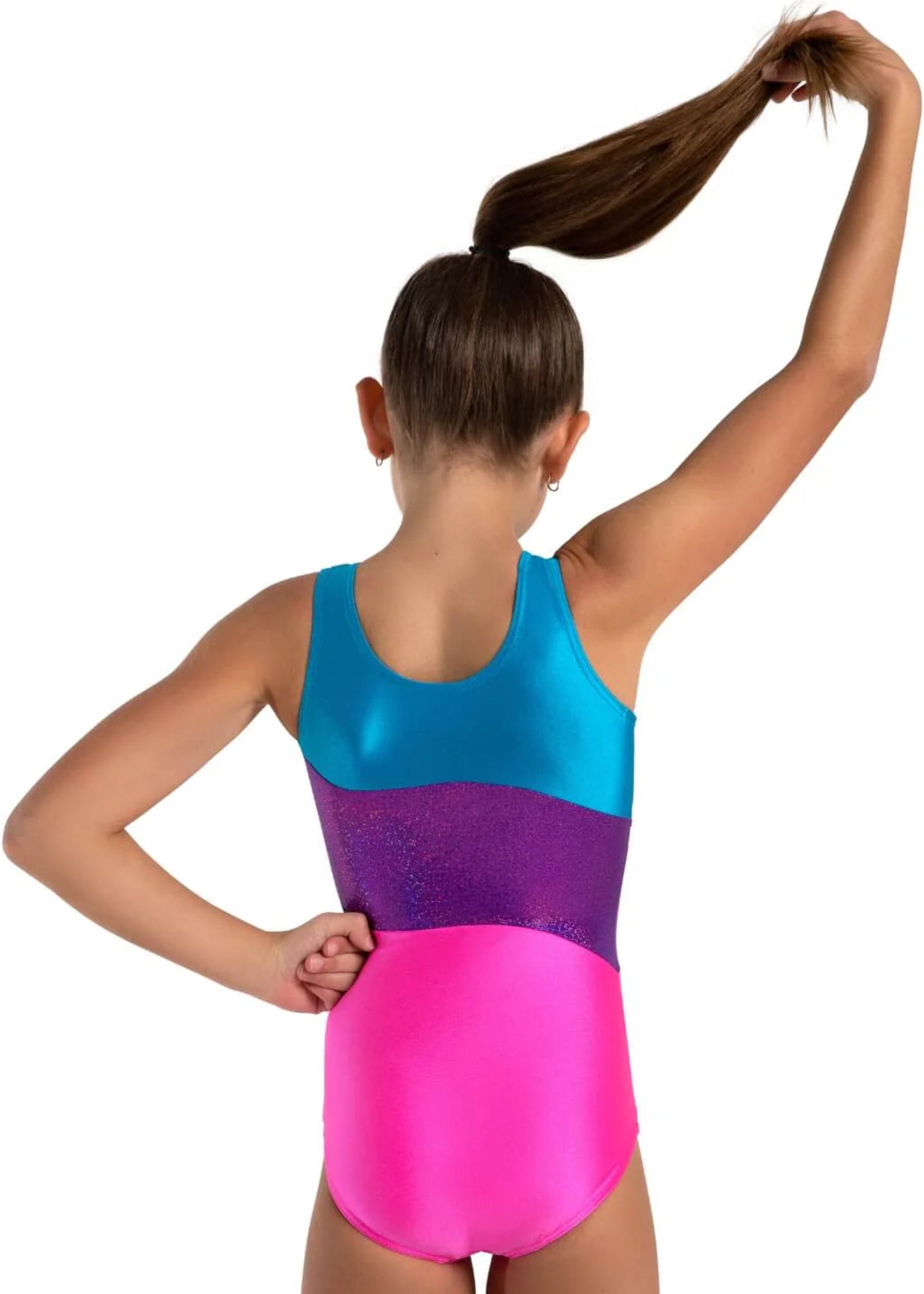 3 Panel Tank Leotard Multicolor back view