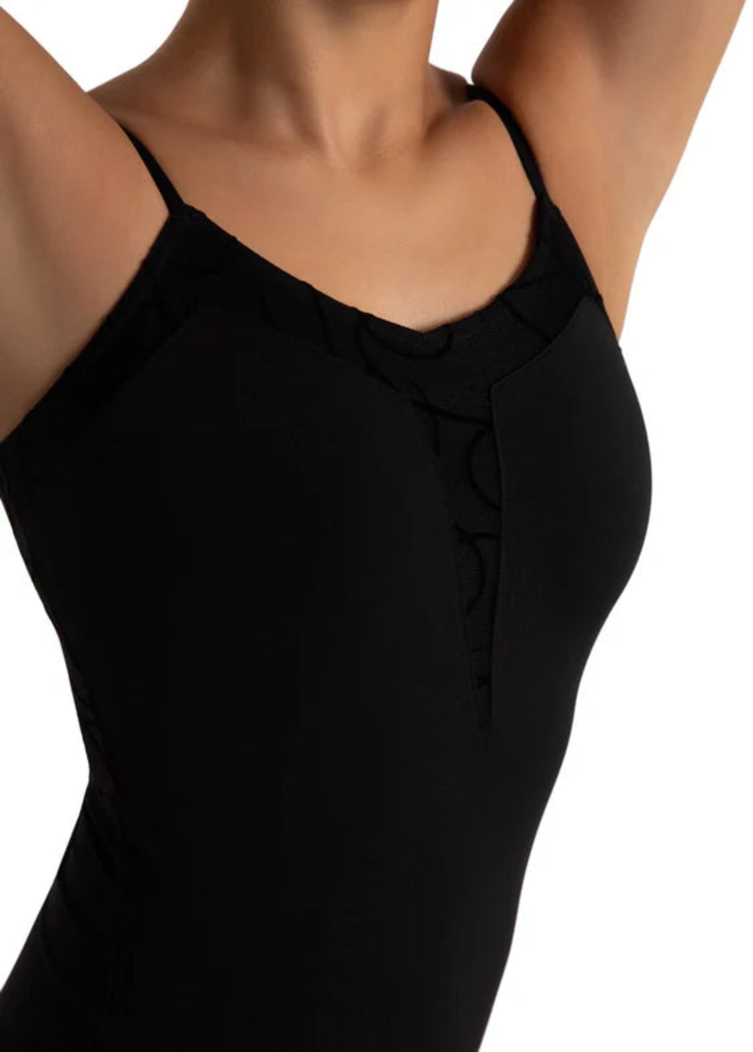 Cleo Leotard Black front view