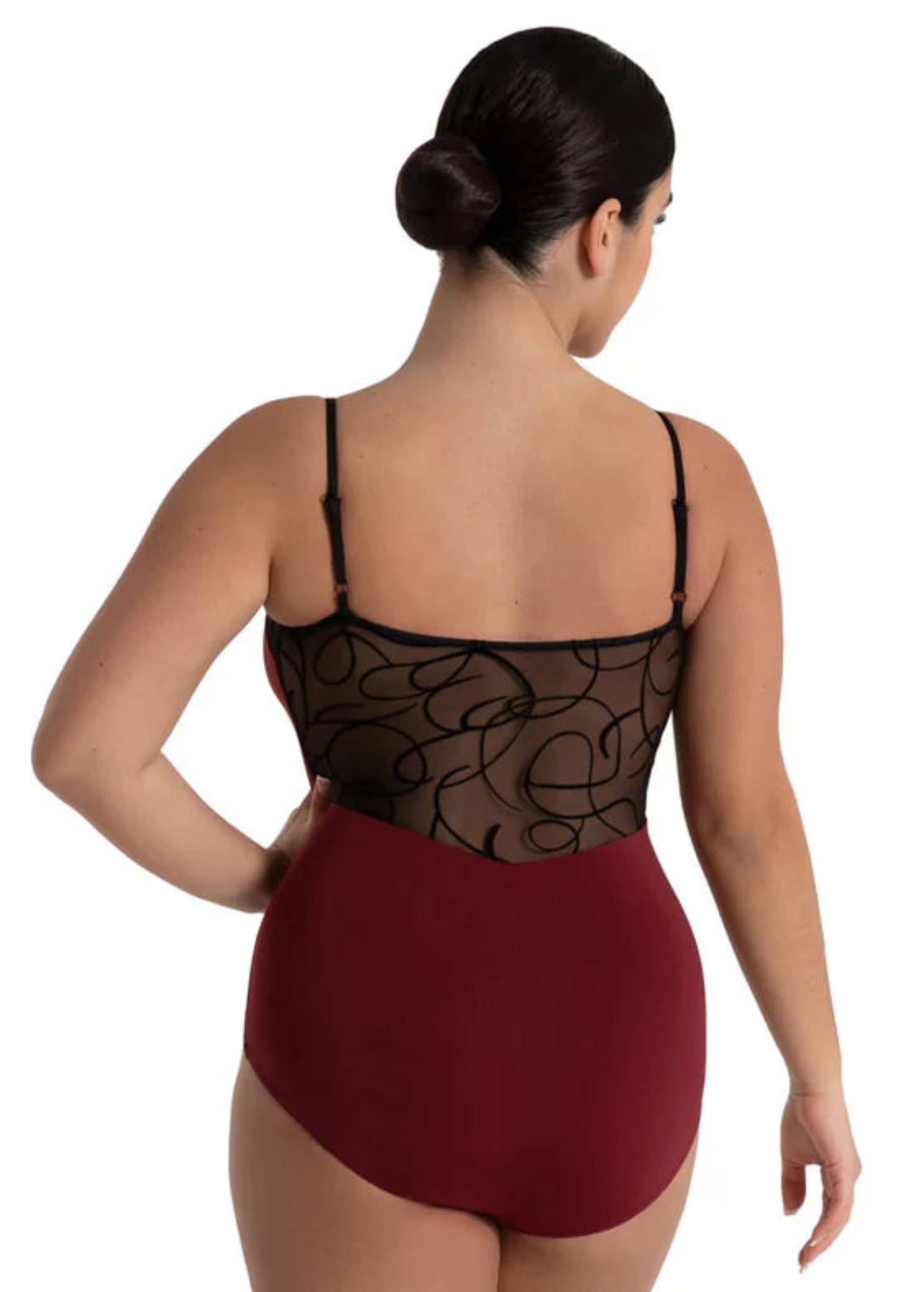 Cleo Leotard Cabernet back view