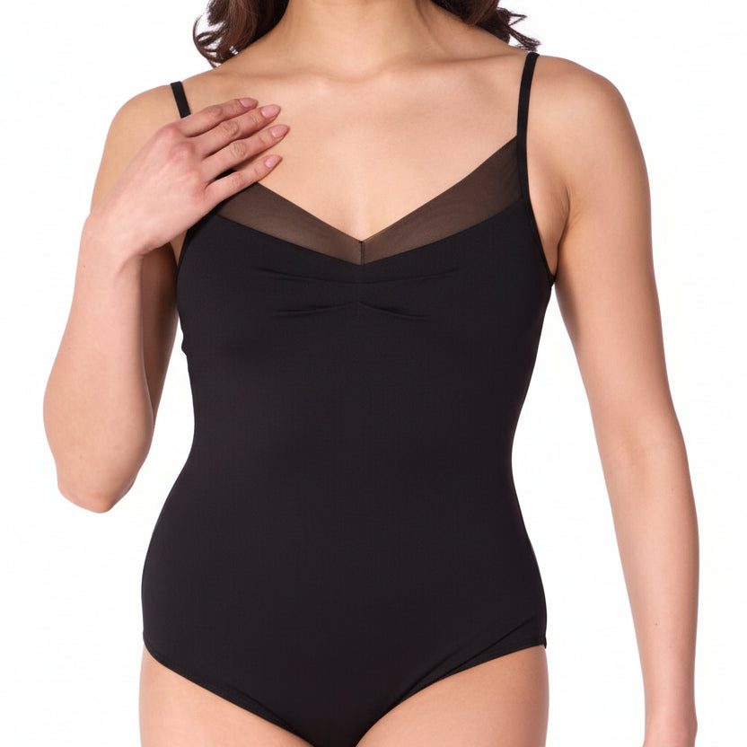 Anemola Cami Leotard Black front view