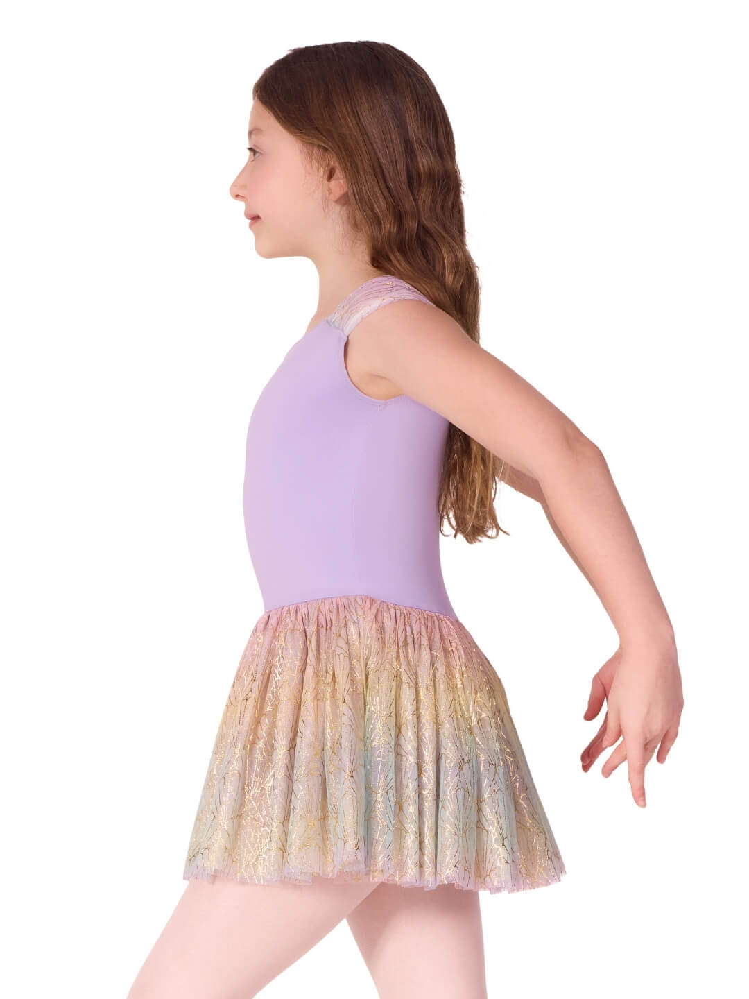 Ariel Cap Sleeve Tutu Dress Lavender side view