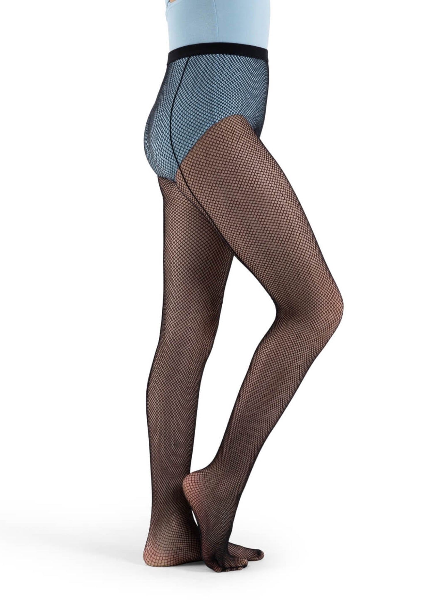 Classic Seamed Fishnet Tight Child Black