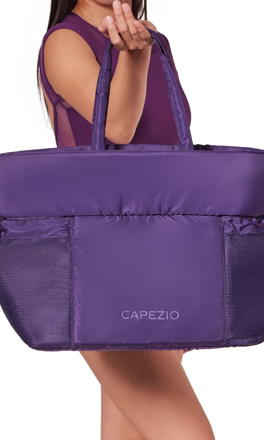 Studio Tote – B322 aubergine front view