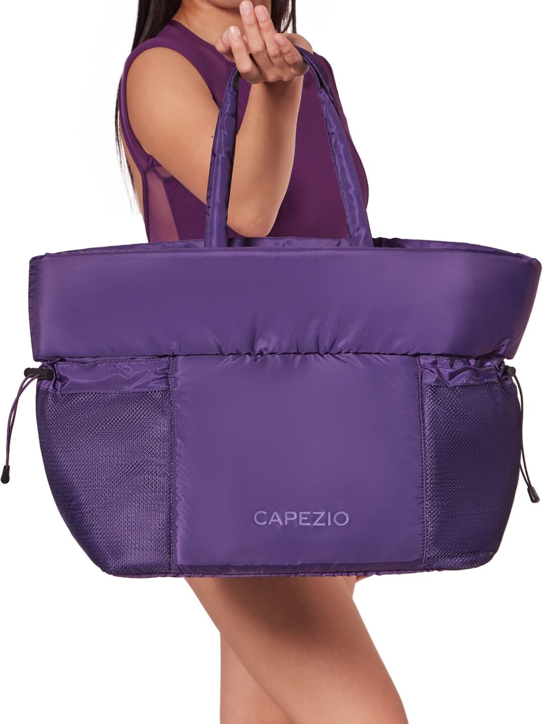 Studio Tote – B322 aubergine front view