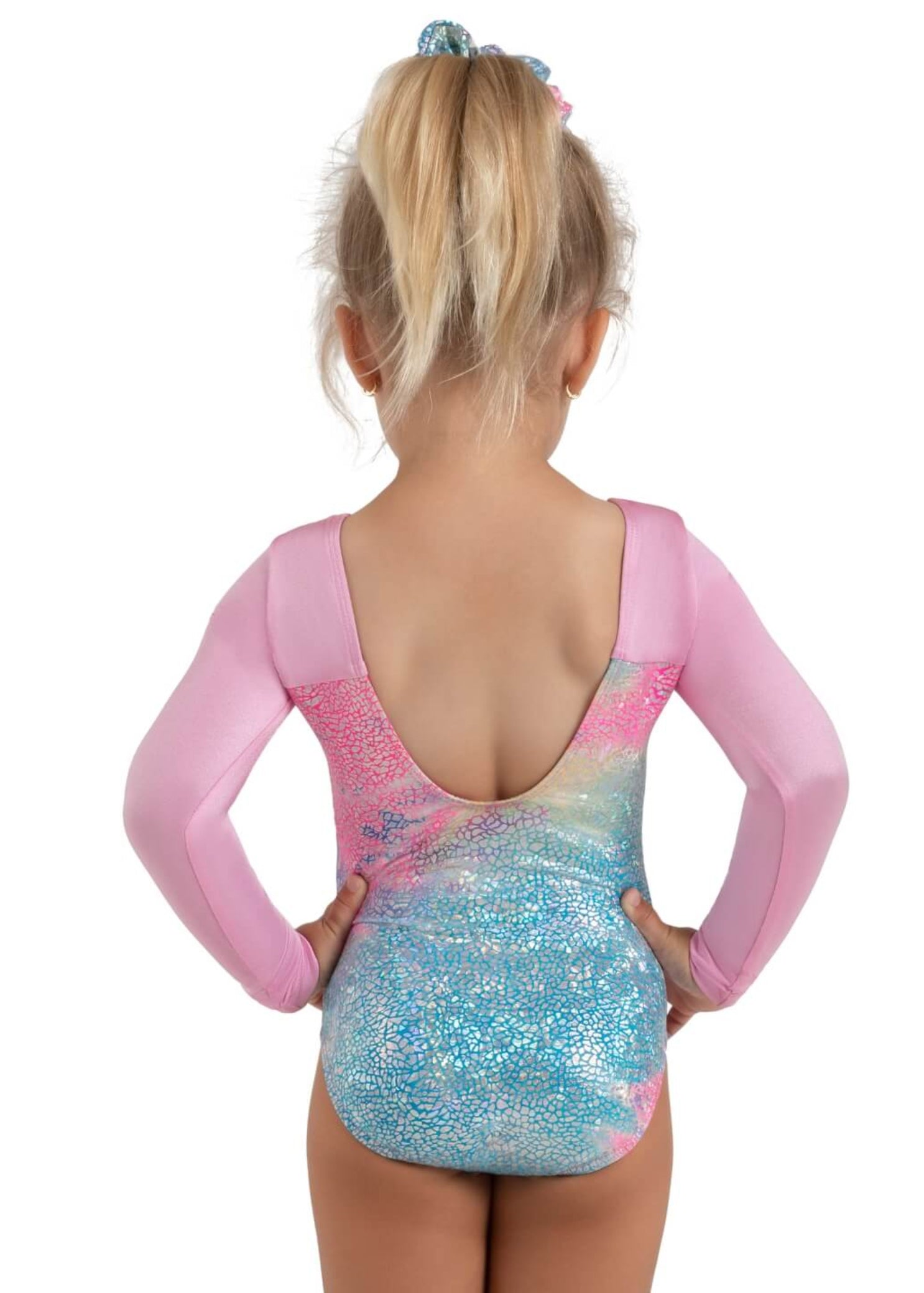 Lightwave Leotard Pink Unicorn Sparkle back view