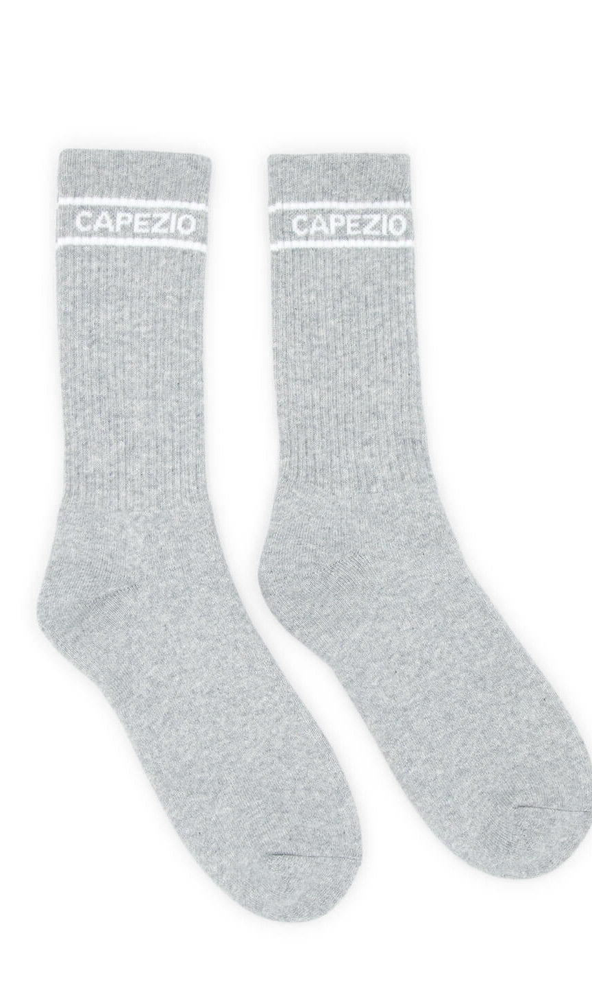 Varsity Crew Sock Heather Gray side view