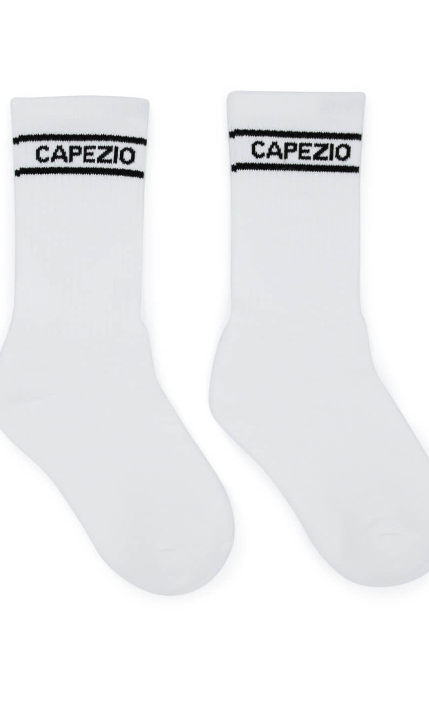 Varsity Crew Sock White side view