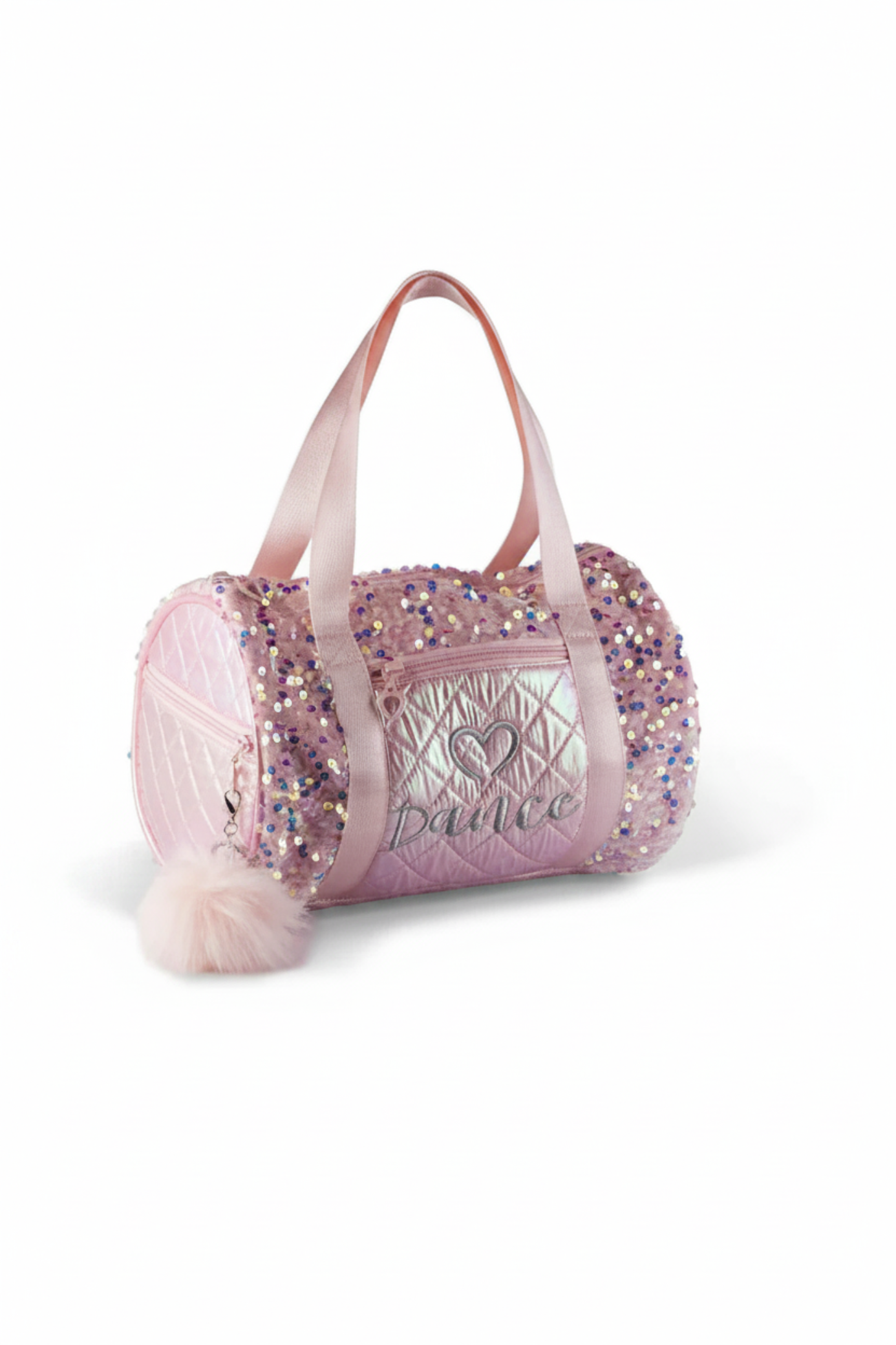 Dazzling Sequin Duffel Pink front view