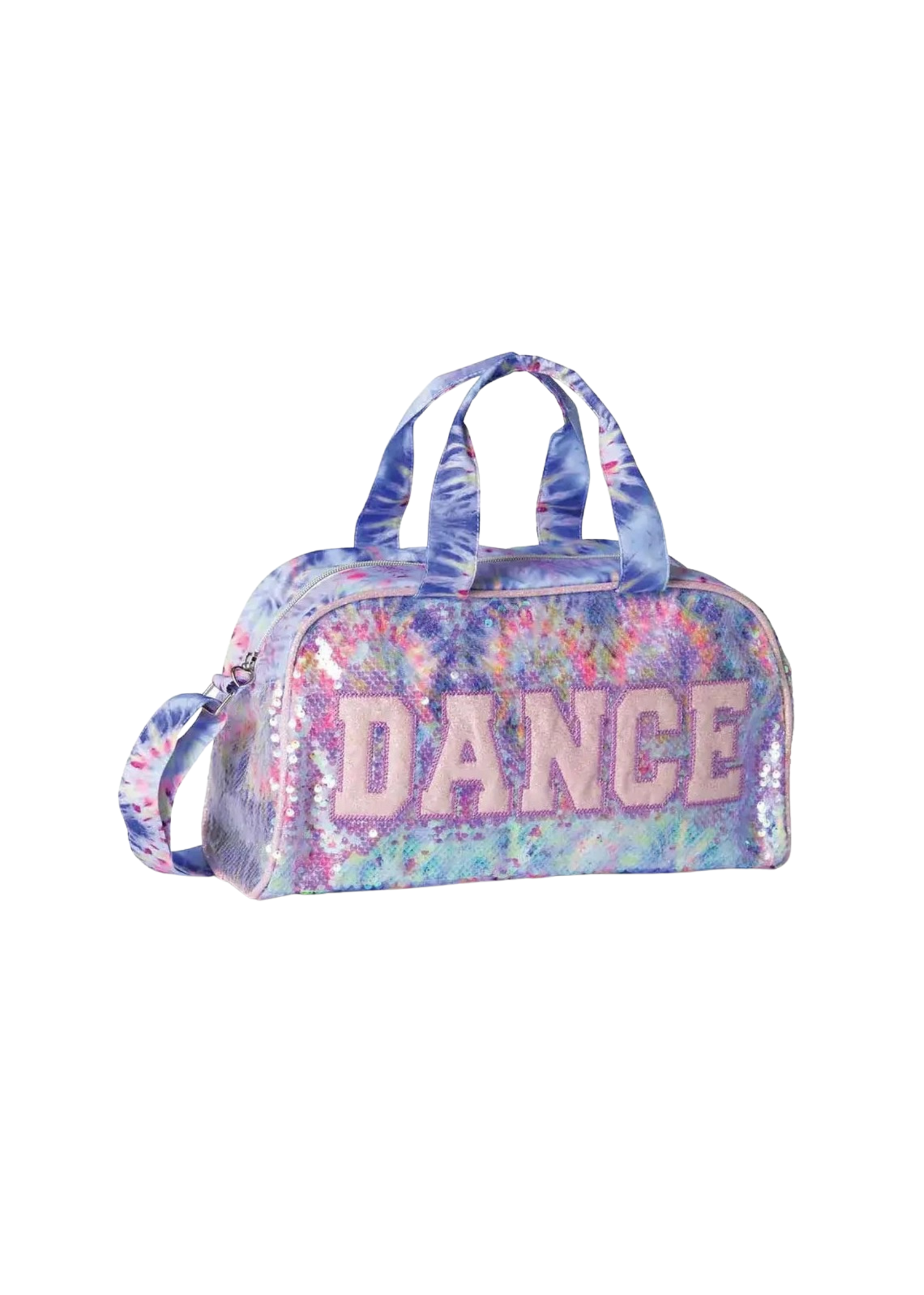 Groovy Sparkle Duffel Pastel Tie-Dye front view