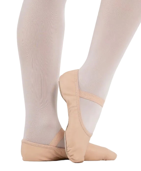 Luna Leather Ballet Shoe Ballet Pink side view