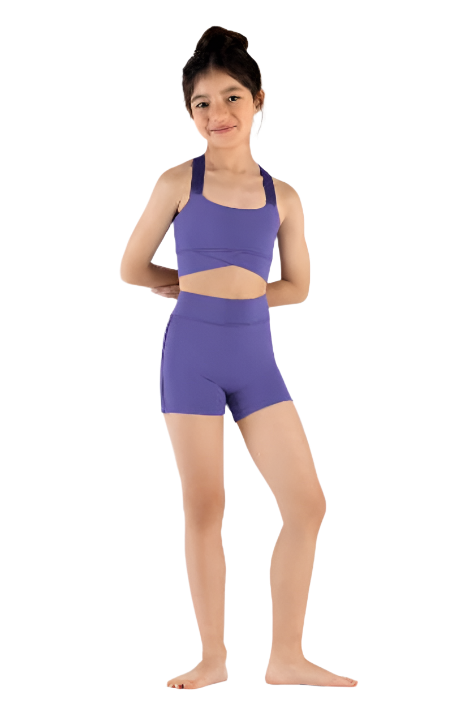 Daisy Waist Short Tanzanite front view