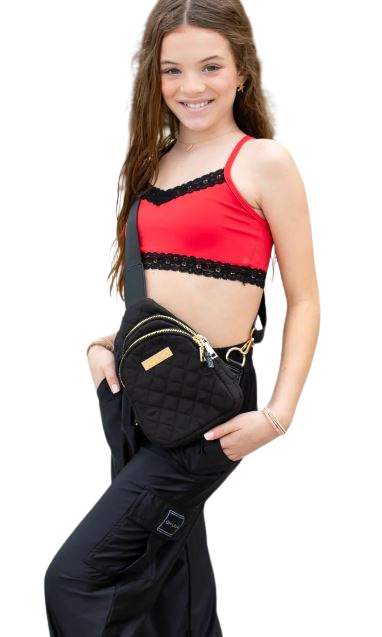 On the Move Puffer Sling Bag - OLL303 black