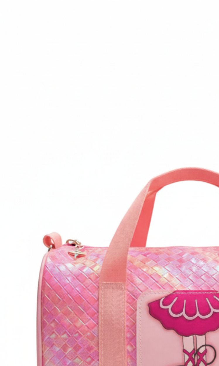 Rosie Toes Dance Duffel Fuchsia front view